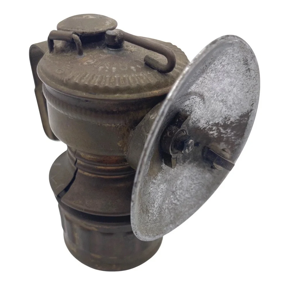 Vintage Brass Miner Lamp Carbide Lantern Industrial Decor FOR‎ PARTS